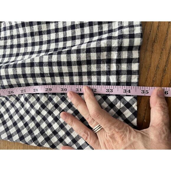 Talbots Petites Navy & White Gingham Dress - Stylish Summer Piece - Picture 5 of 6